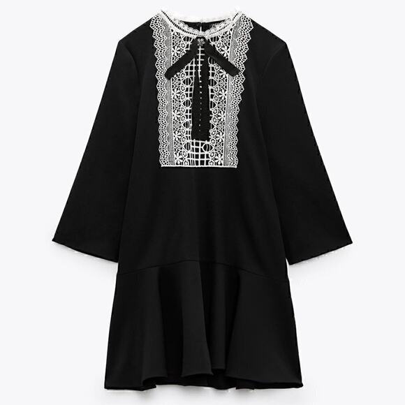 ZARA Mini Dress with Ruffled Hem NWT - Picture 12 of 14